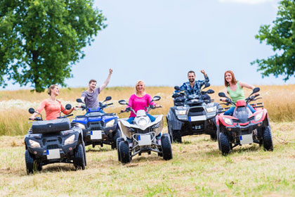 Quad fahren mit Freunden