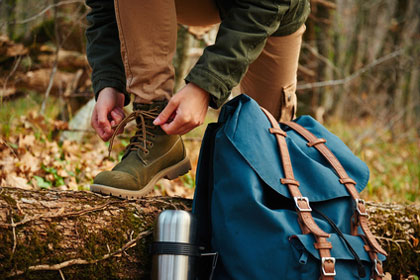 Wanderer mit Rucksack